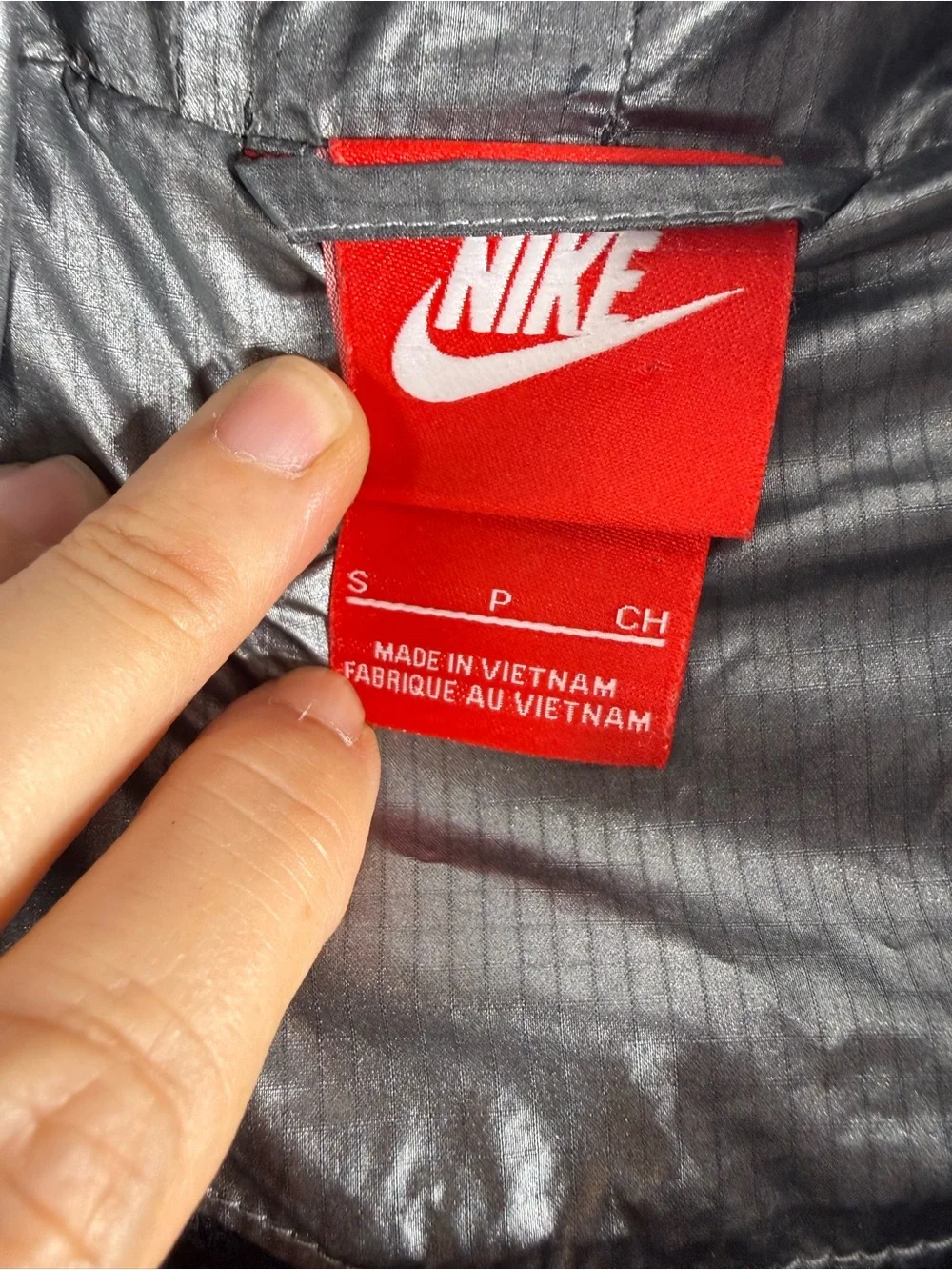 Nike women Black Windbreaker Jacket with Dark Charcoal Yoke
